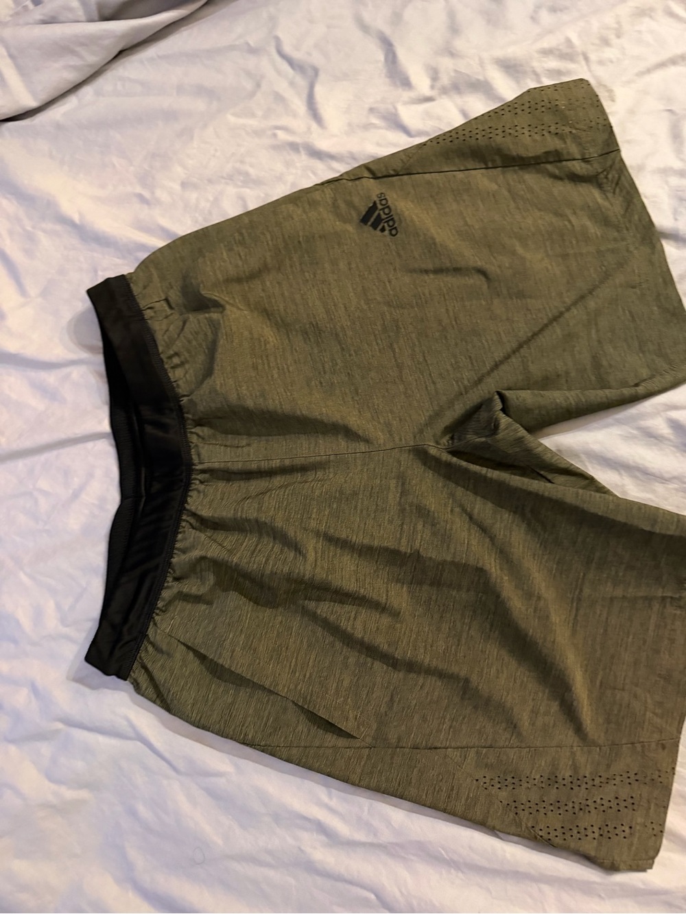 adidas Olive/Black Athletic Training Shorts